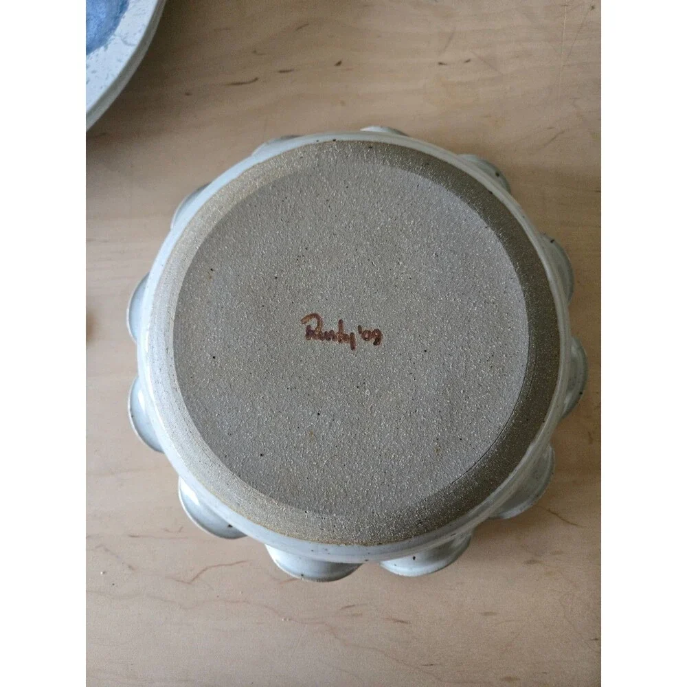 Rusty‎ Miller Signed Studio Pottery Soup tureen bowls serving tray casserole set